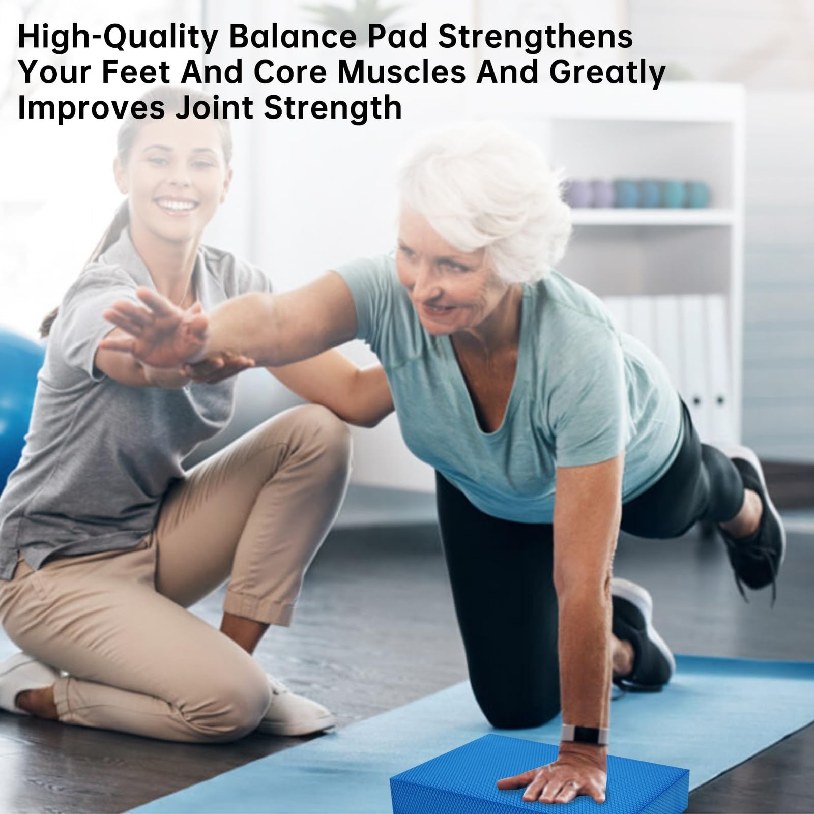 Exercise Balance Pad，High-Density Balance Foam Mat for Physical Therapy E