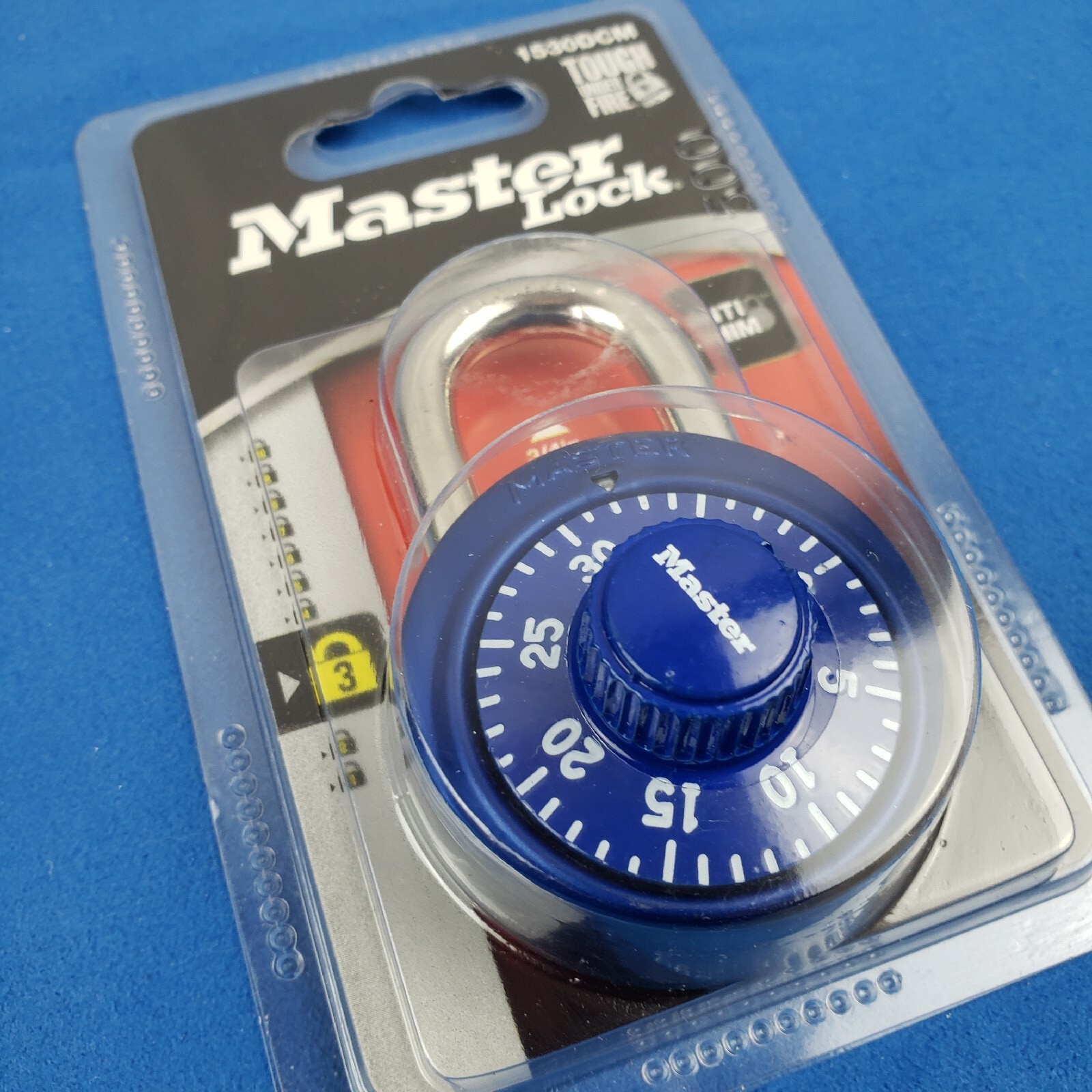 Master lock Combination Padlock Master Lock Anti Shim Blue 1530DCM new