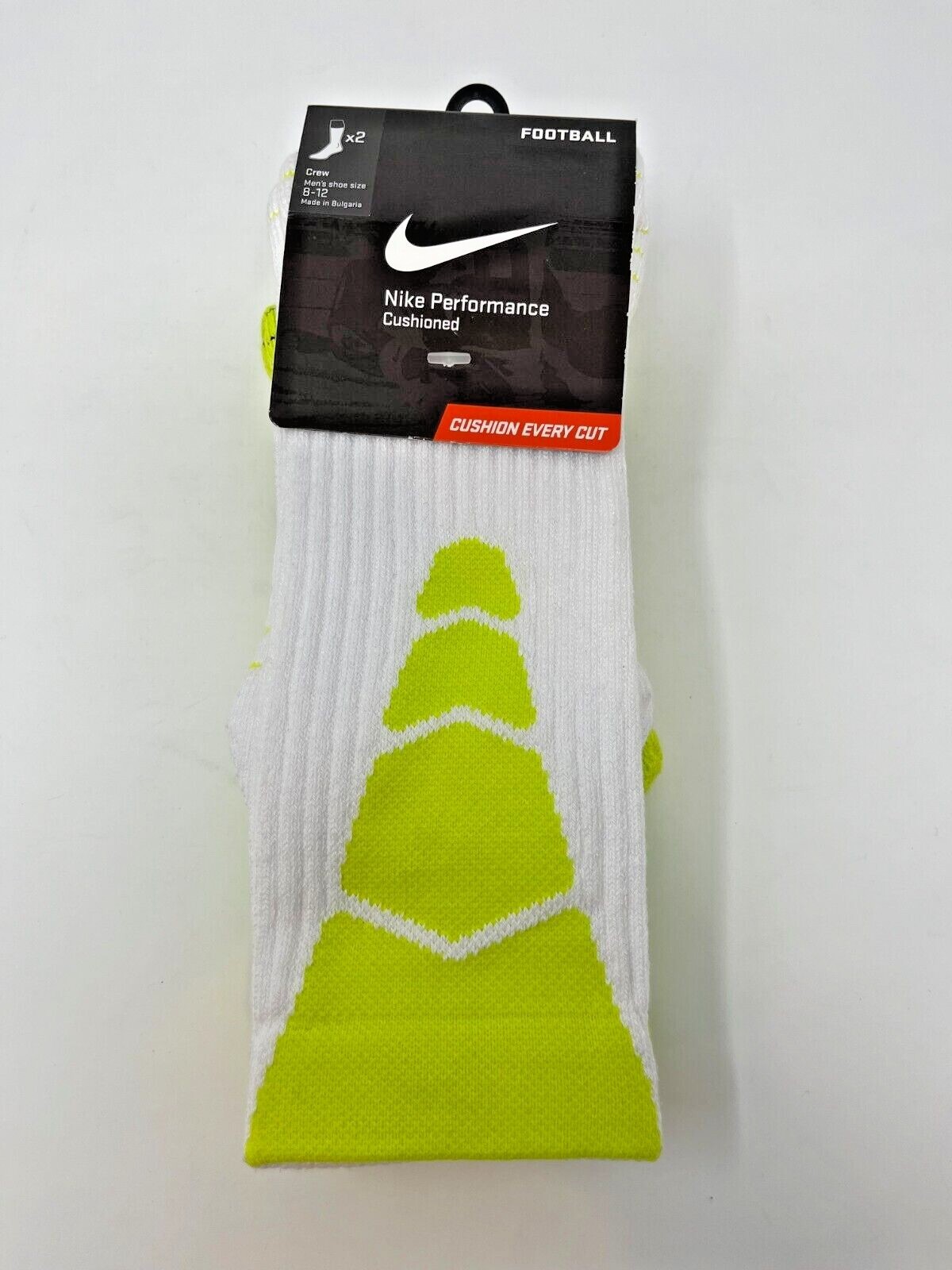 Nike Performance socks Cush 2pr Fast is faster & speed kills Size Medium