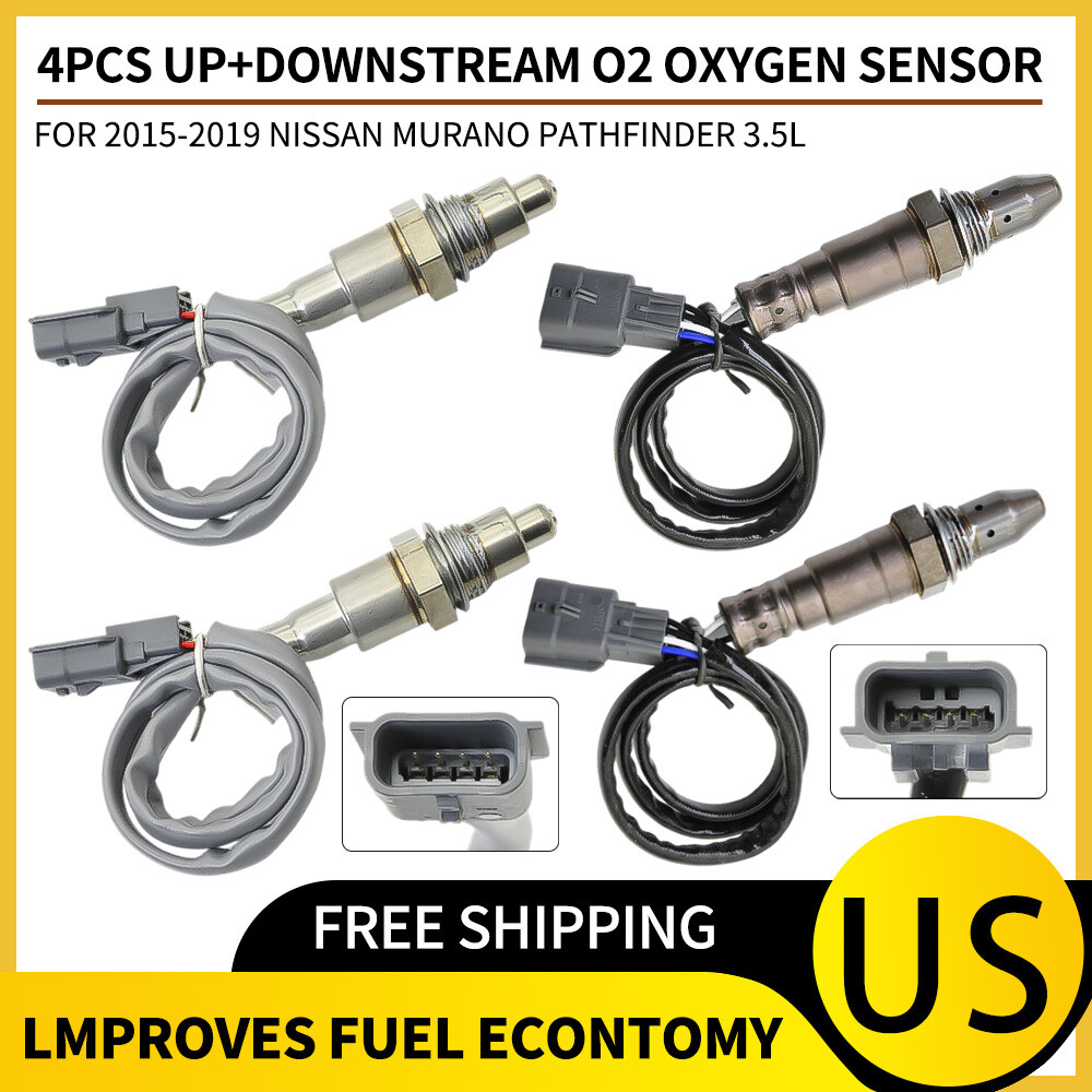 ✅4Pcs Oxygen Sensor For Nissan Murano Infiniti QX60 2015-2019 3.5L Up&Downstream