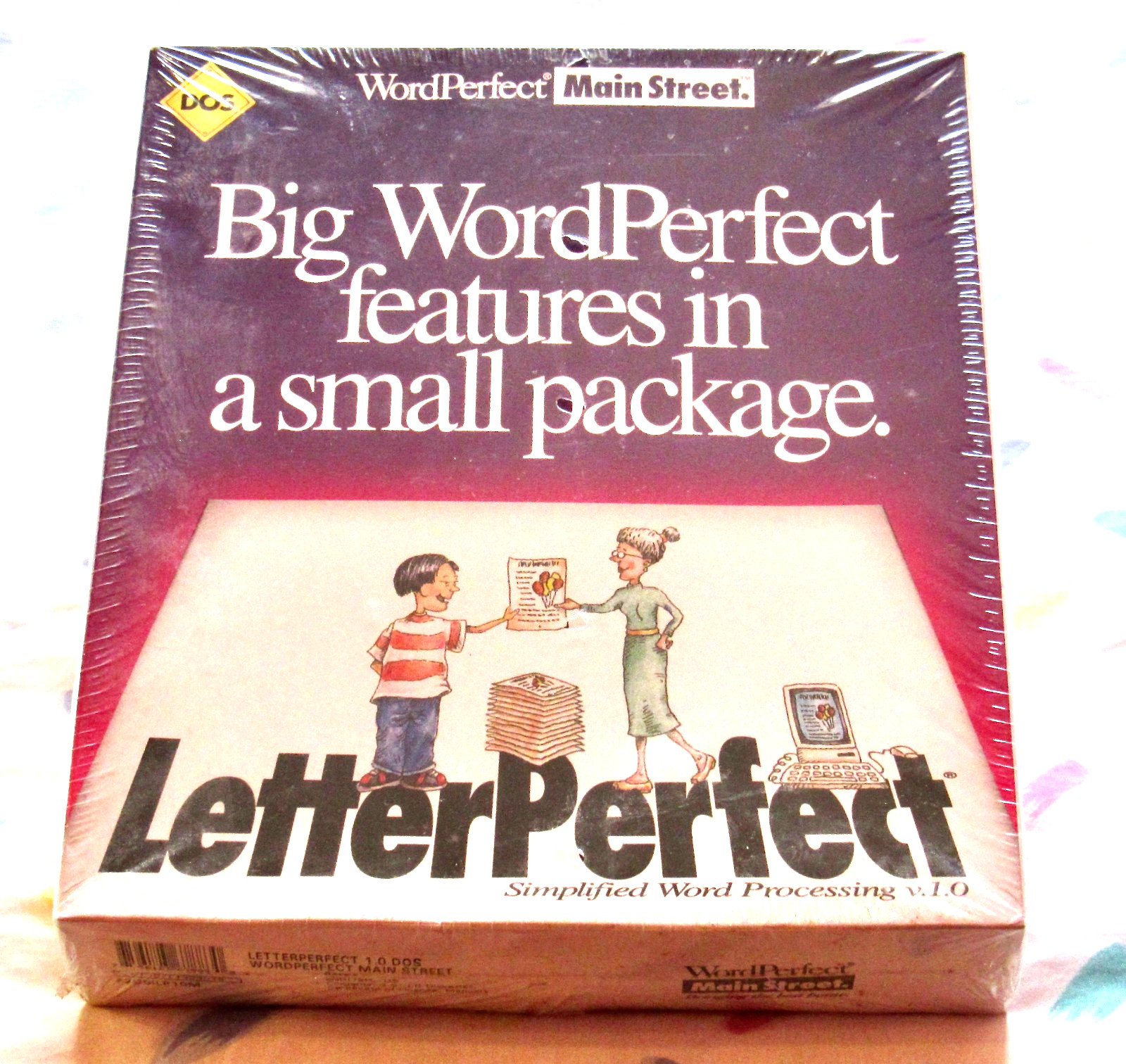 WordPerfect for DOS New Old Stock Factory Sealed Main Street LetterPerfect