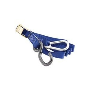 BikeMaster Integrated Softhook Tiedowns with Carabiner Blue 1" x 74" (100538)