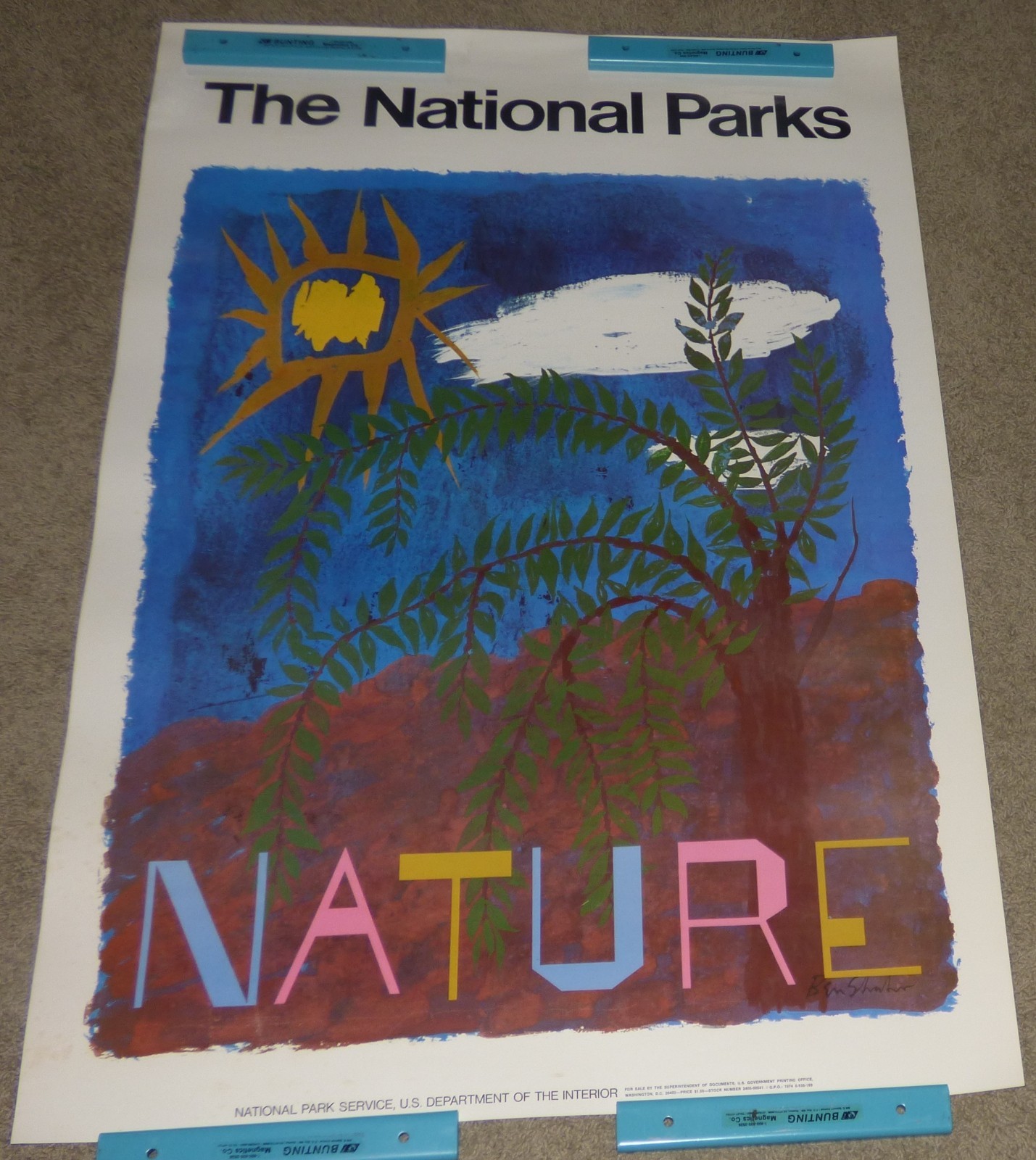 Ben Shahn The National Parks Nature 1974 Poster 28 x 42