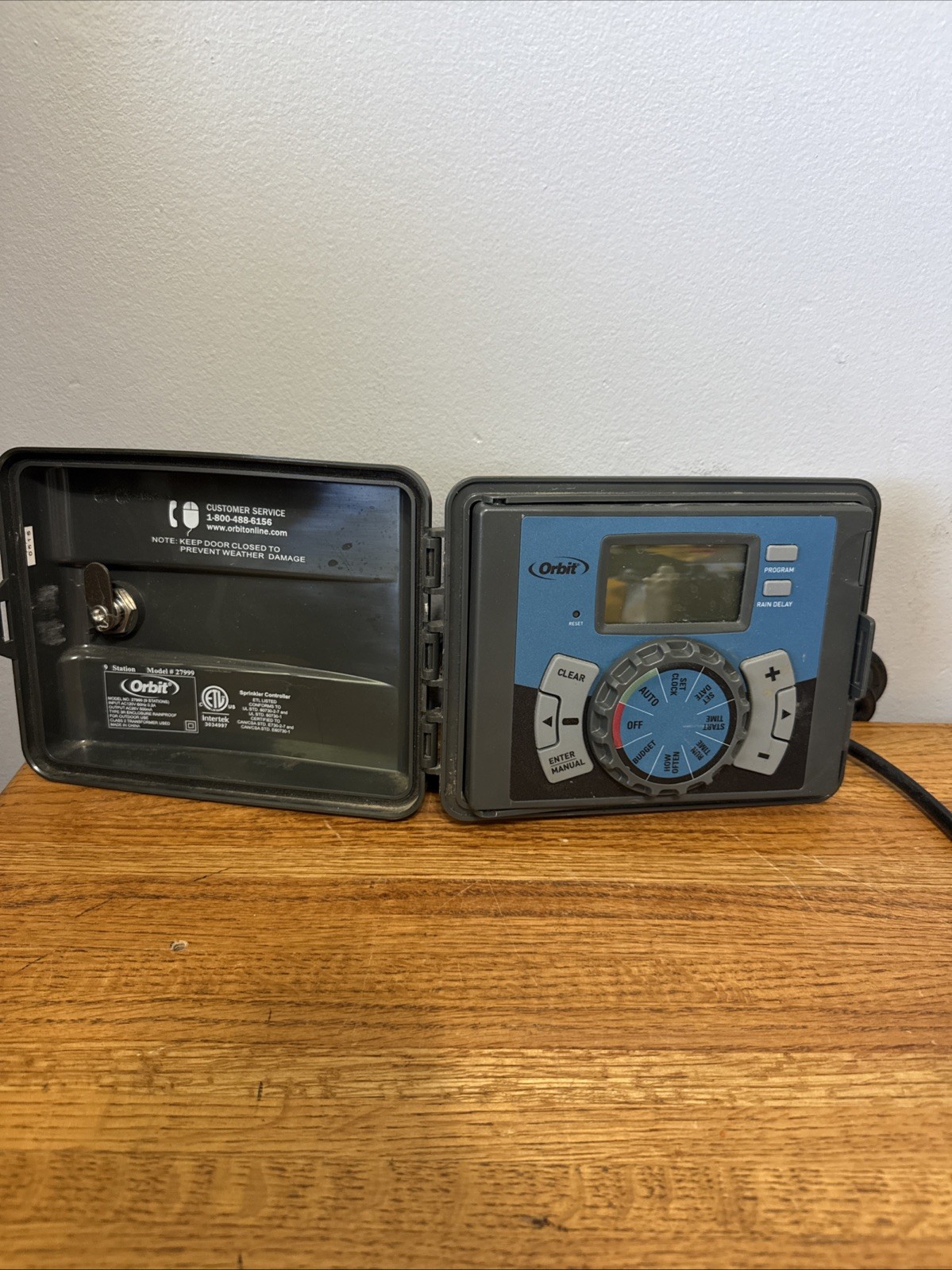 Orbit 9-Station Easy-Set Logic Sprinkler Timer Controller Model 27999 NO KEY