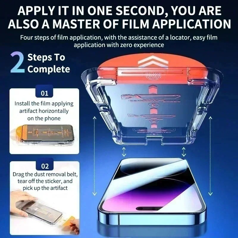 Oleophobic Coating Dust Free Easy Installation Screen Protector For all iPhone