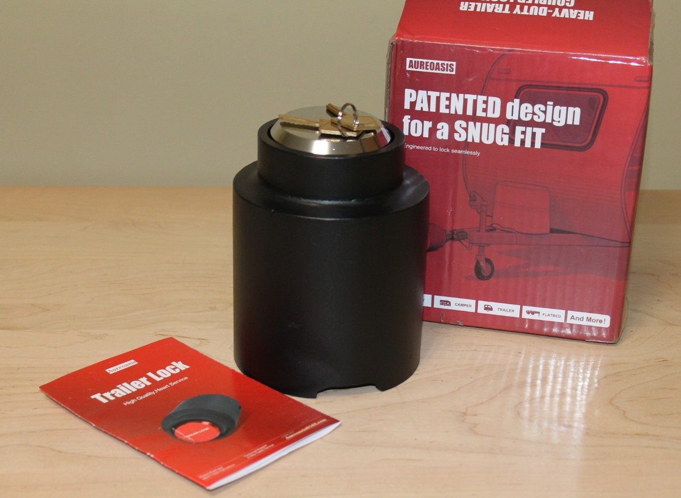 Trailer Hitch Lock Heavy Duty Anti-Theft Lock Fits 2'' - 2-5 16" Coupler Lock