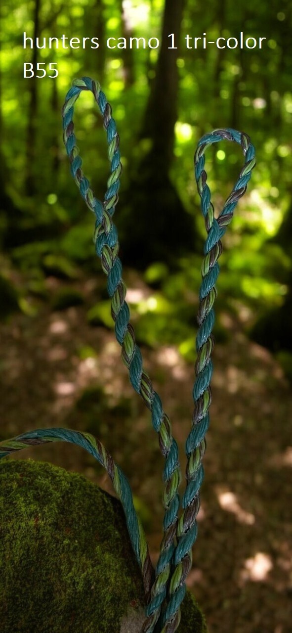 Flemish Twist Bowstring / NEW TRI-COLOR SERIES / B55 / CHOOSE STRING LENGTH!