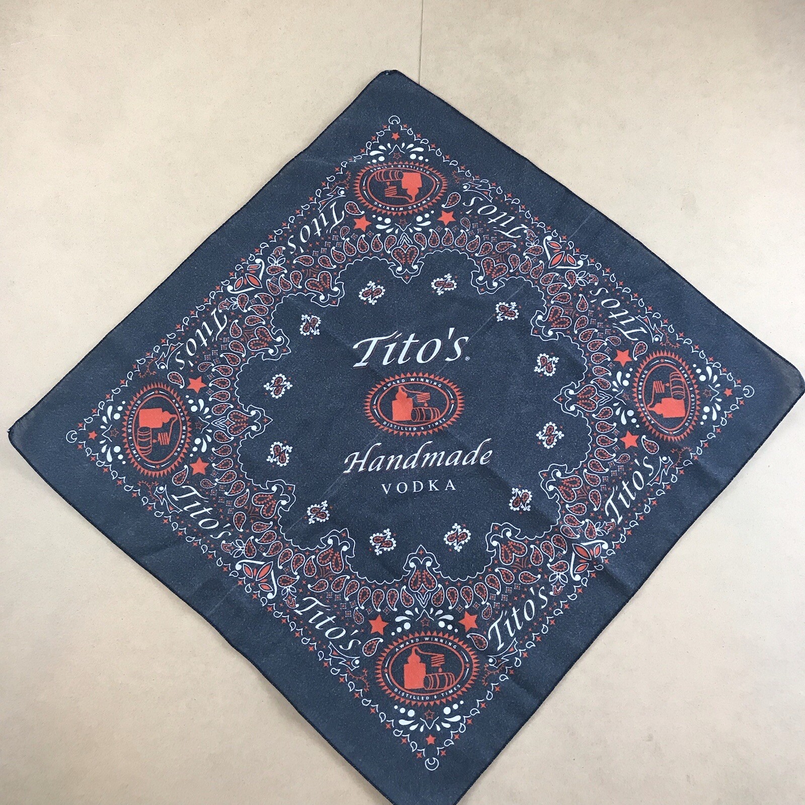 Tito's Handmade Vodka Bandana Handkerchief Black SKU2259