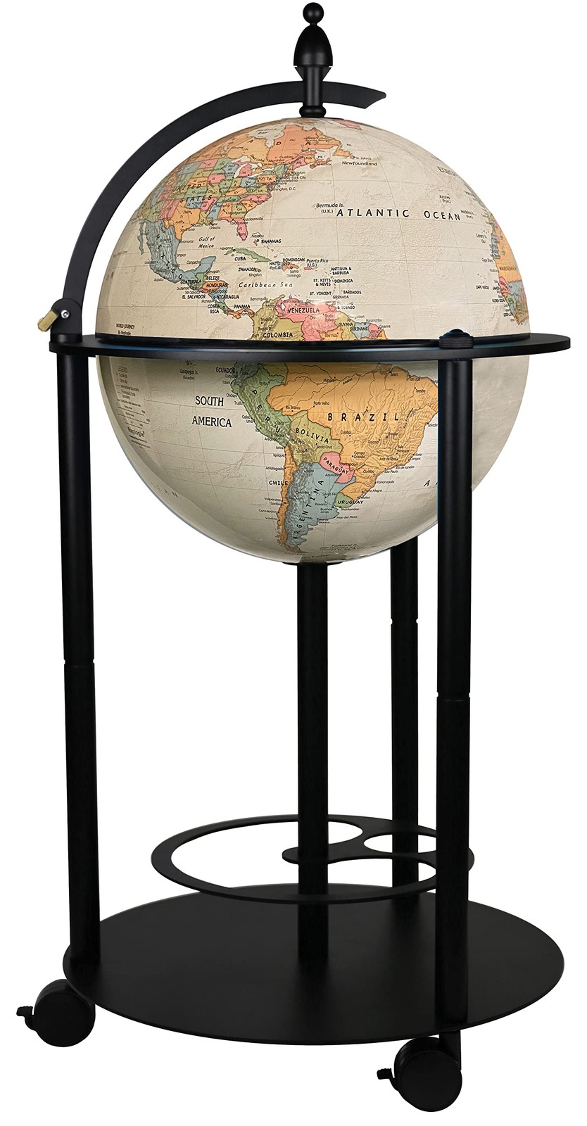 Replogle Illuminated Empire Bar Globe 16" - Antique Ocean