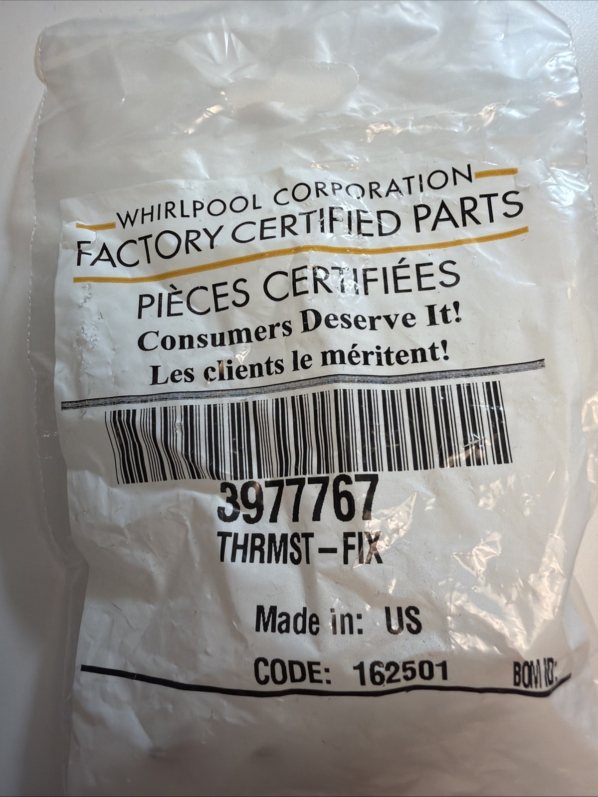 Whirlpool Thermostat-fix 3977767