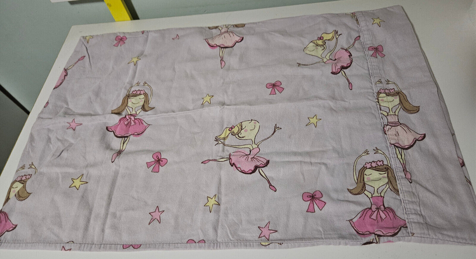 BALLERINA PILLOWCASE PURPLE WITH PINK BALLERINA GIRL
