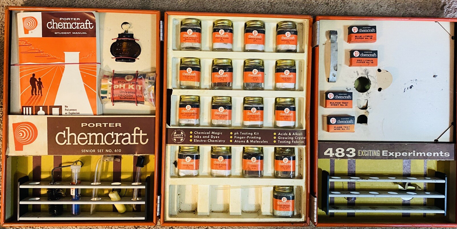 VINTAGE Lionel Porter Chemcraft Chemistry Lab Science Set No 610