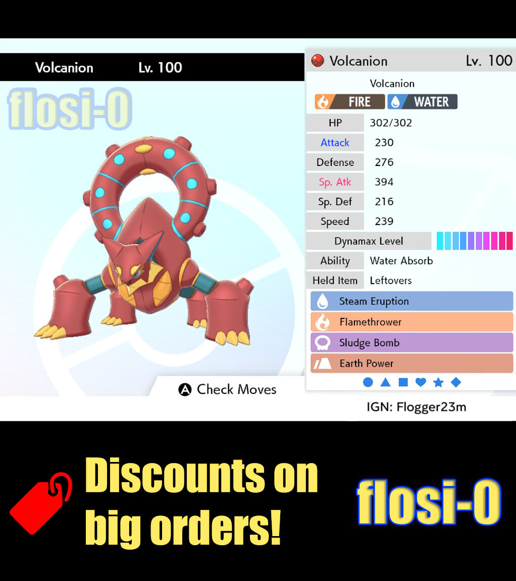 6IV Volcanion Pokemon Sword and Shield