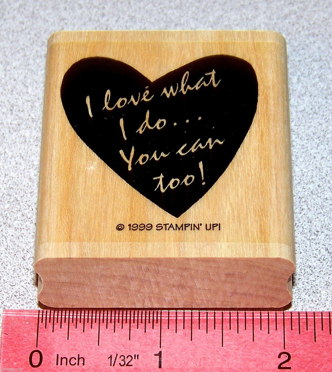 Heart I love what you do.....Rubber Stamp Single by Stampin Up Business Memos