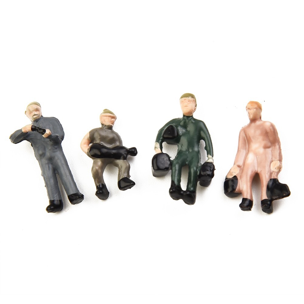 27Pcs/Set Model Train Railway Worker People Figures Diorama Layout Scale 1:87.