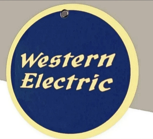 Telephone System Pioneer Western Electric All-Metal Sign • World Leader