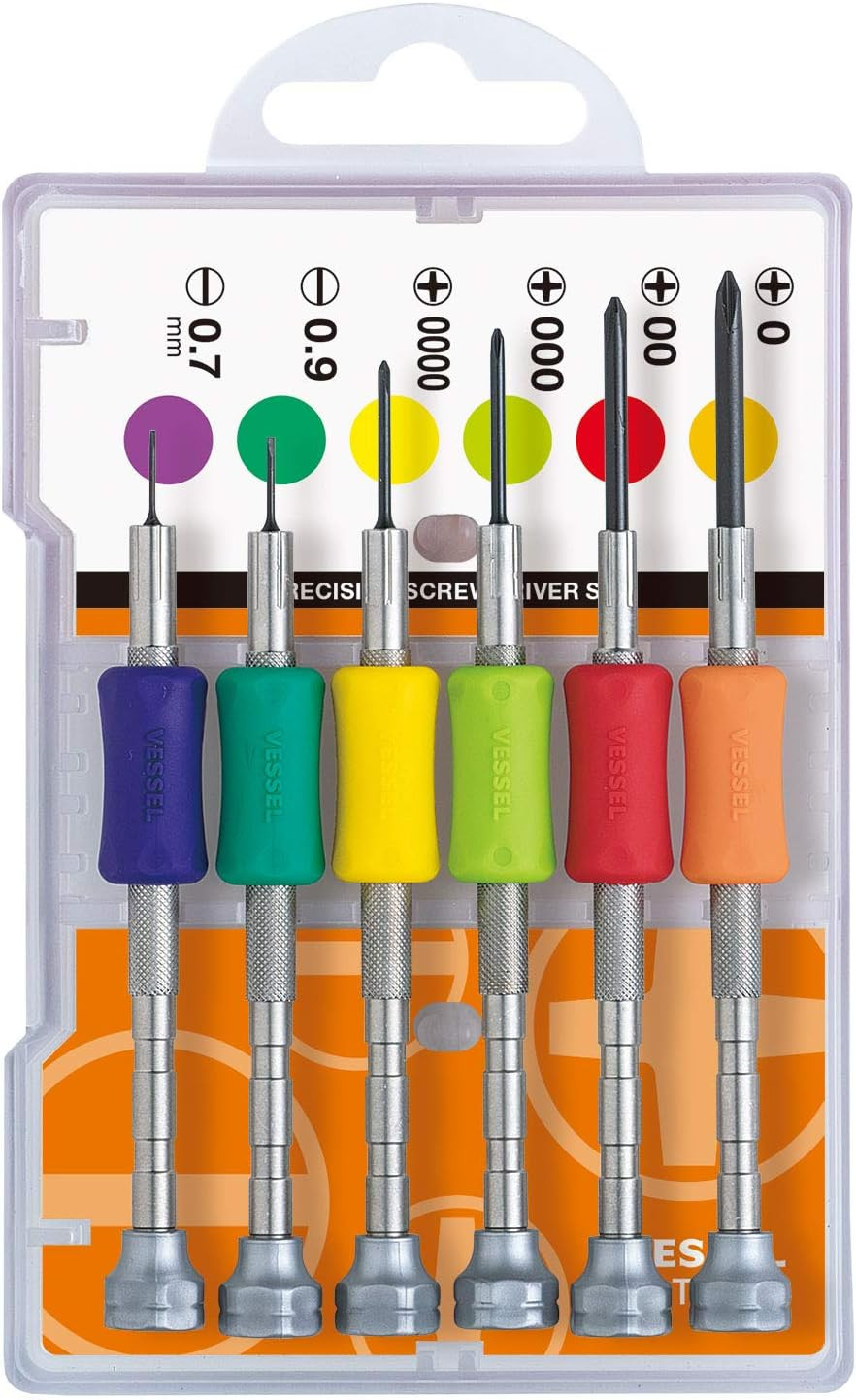 Precision Screwdriver Set 6 Piece JIS Ultra Small Screws Portable Box Japan