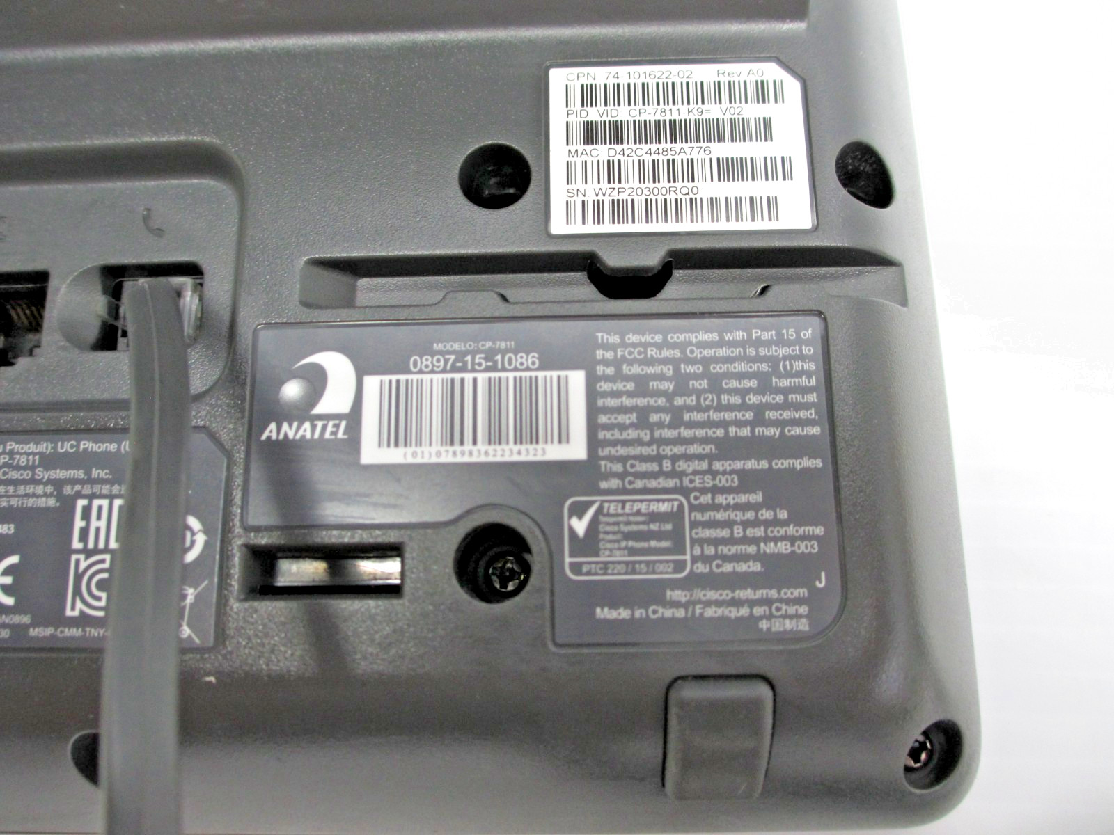 CISCO IP Phone CP-7811 Gray with Screen