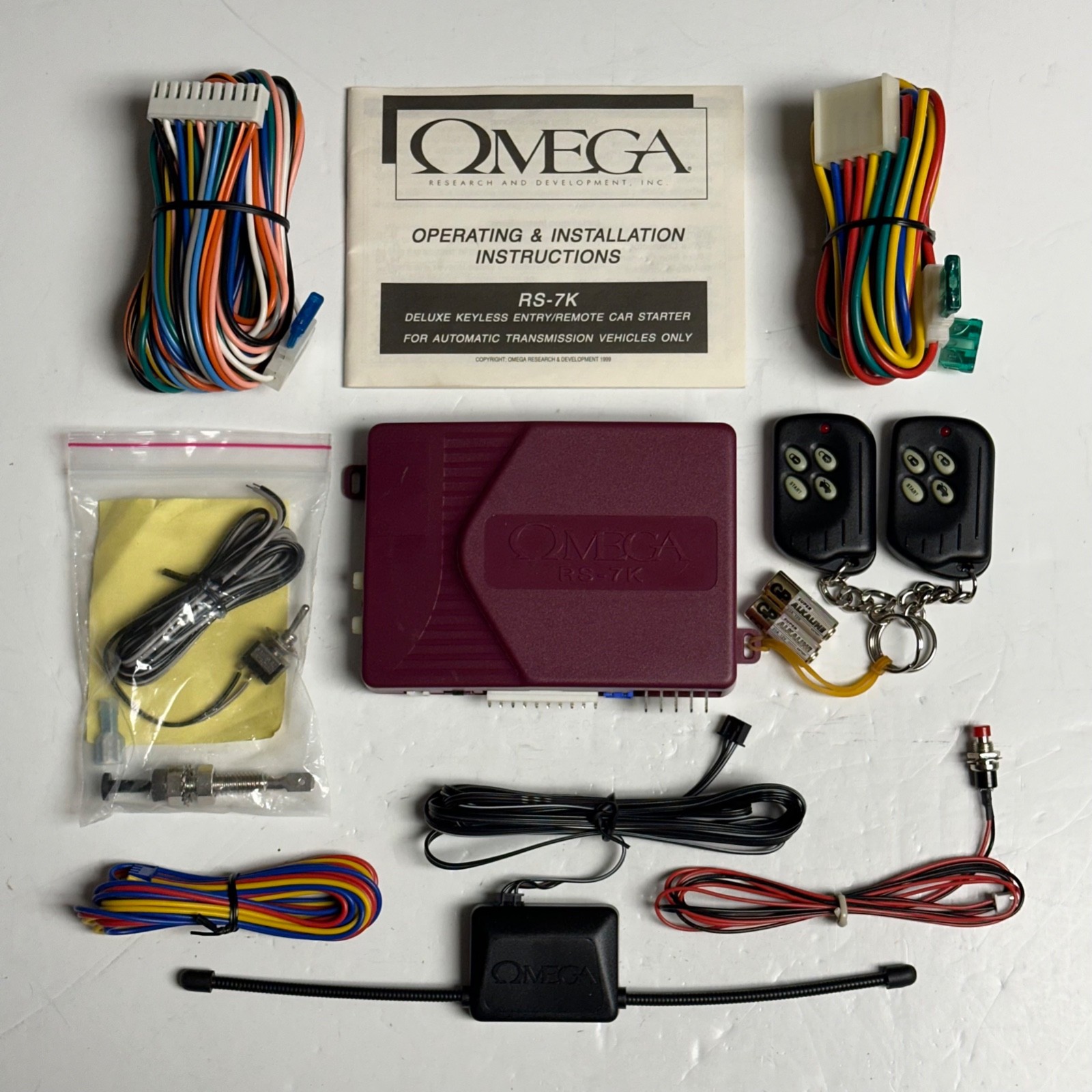 Omega RS-7K Deluxe Keyless Entry / Remote Car Starter for AT: Vintage 1999