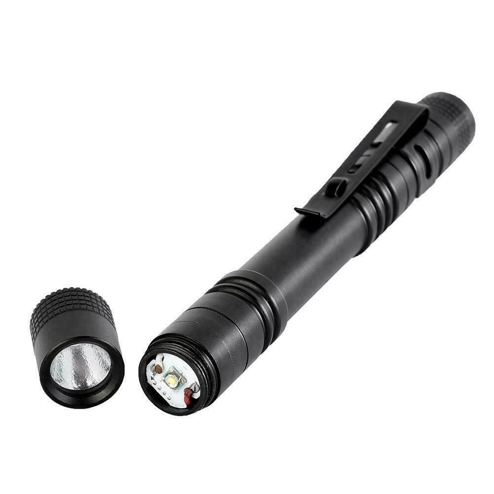 2PCS Mini Small Torch Super Bright LED Flashlight Penlight with Clip Pocket