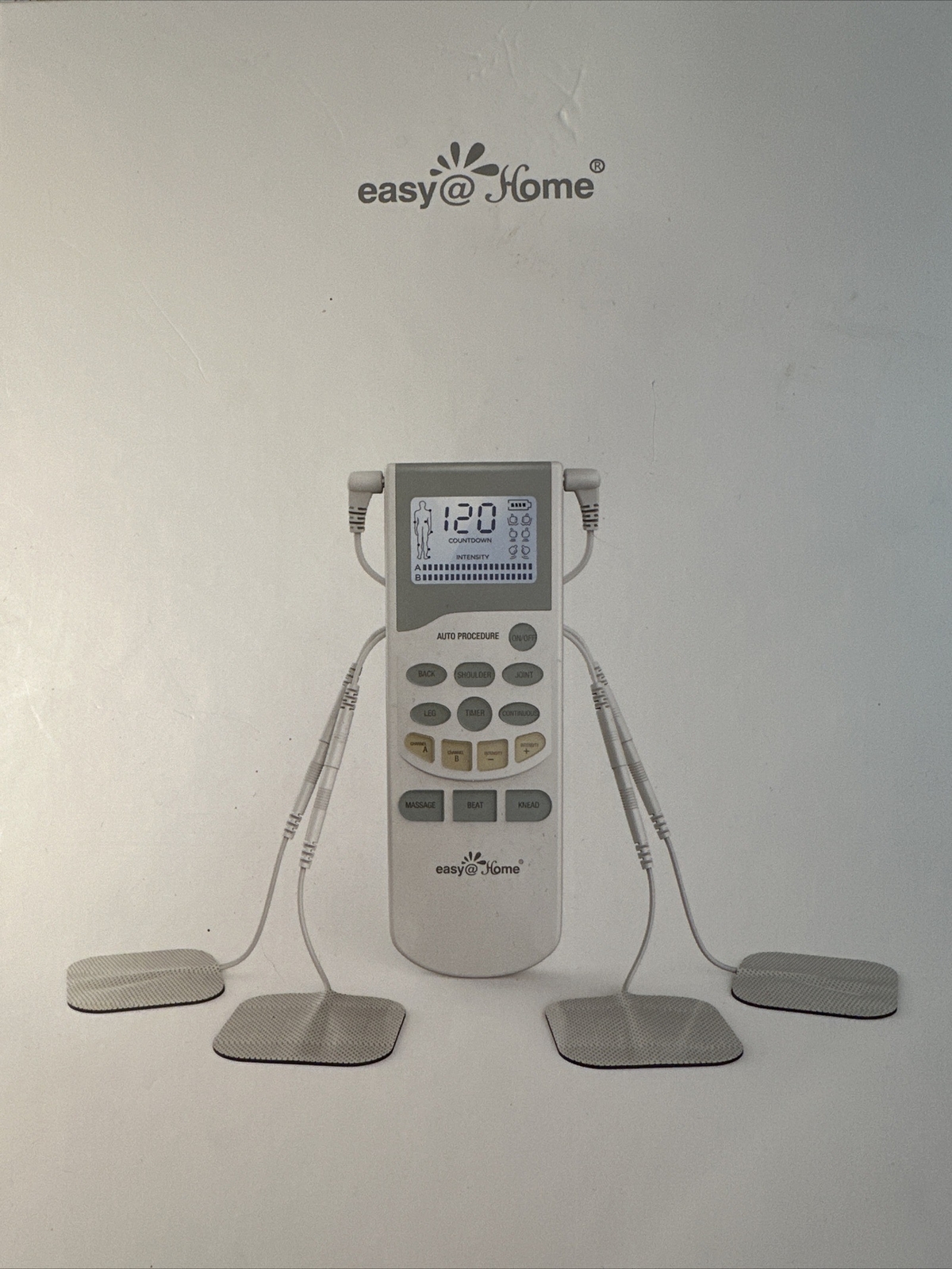 Easy @ Home Professional Electronic Tens Pulse Stimulator With 8 New Pads