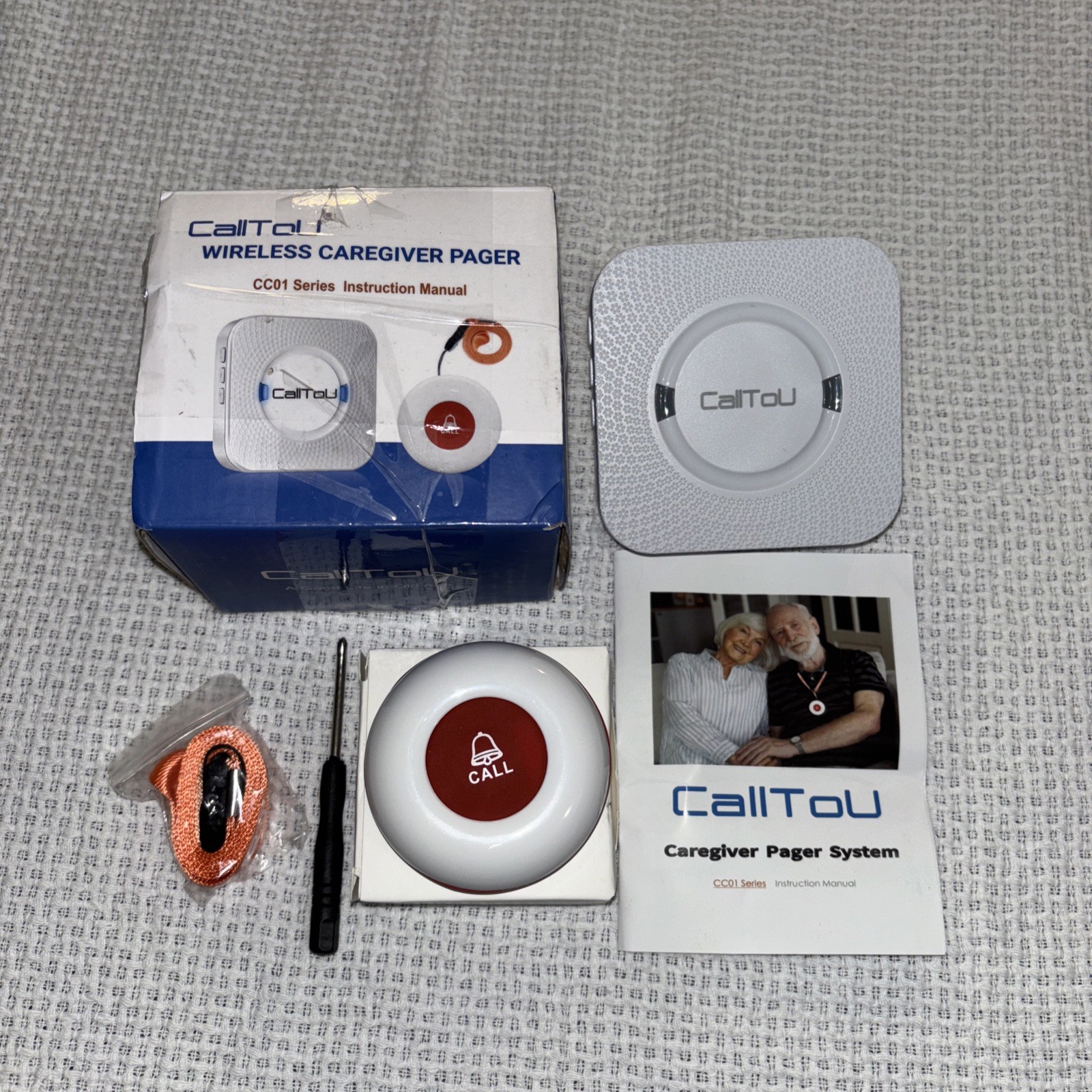 CallTou Wireless caregiver pager 1 chime and call button Tested + Free Shipping