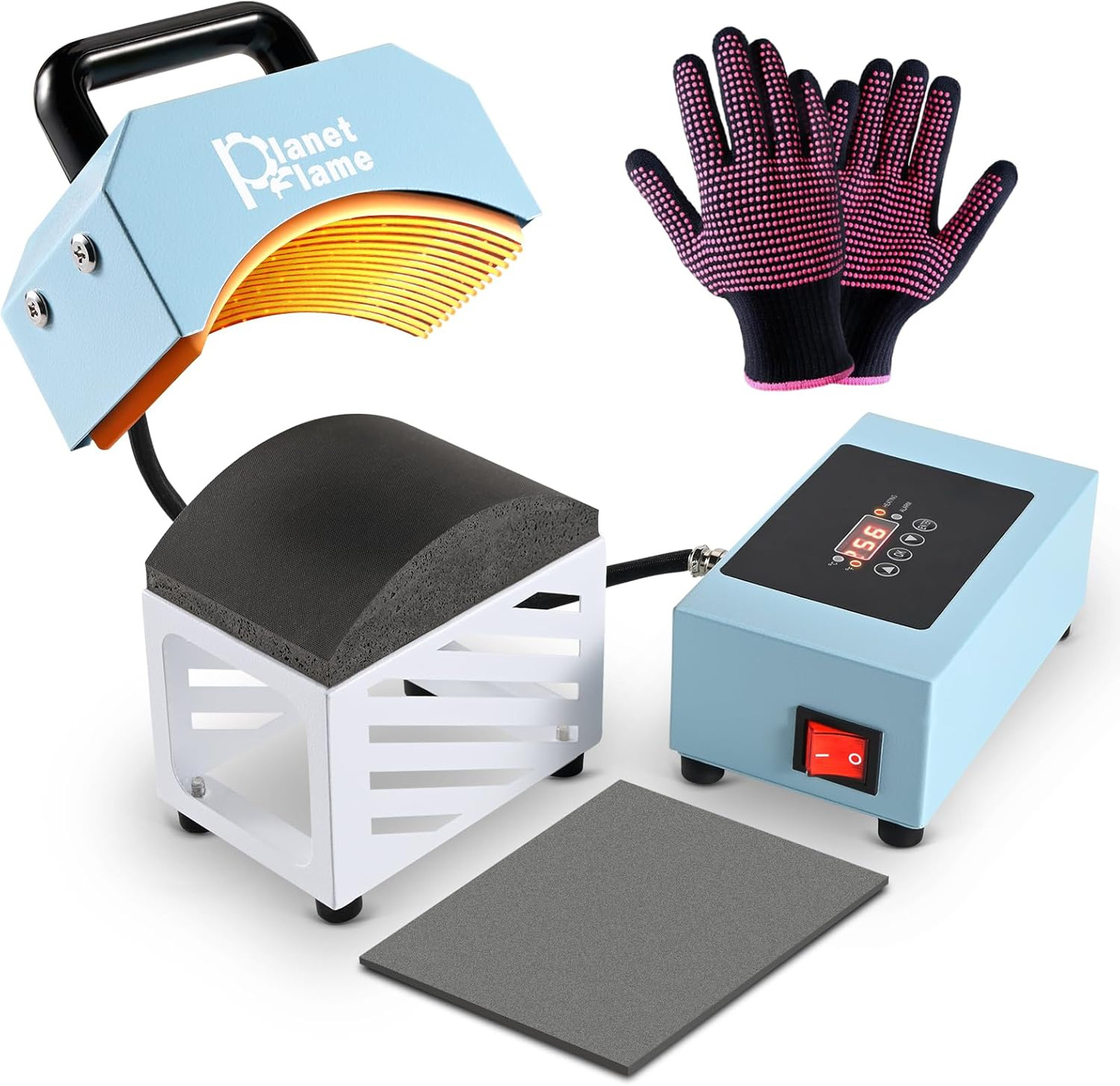 Hat Press, Mini Hat Press Heat Machine for Caps Hats with 5.4" * 3.1" Curved