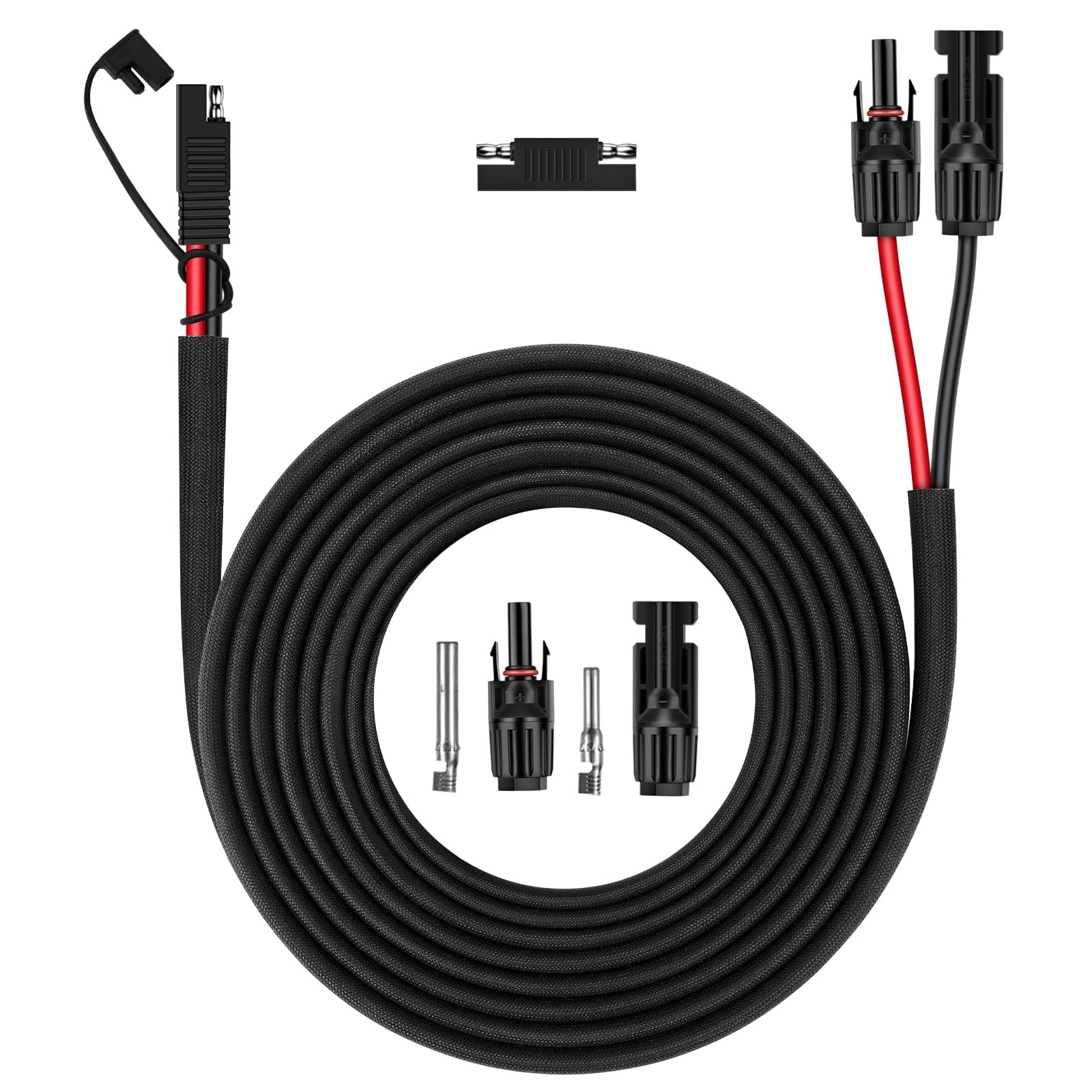 Solar Panel Connector Cable,10AWG SAE to Male & Female Adapter PV Extension C...