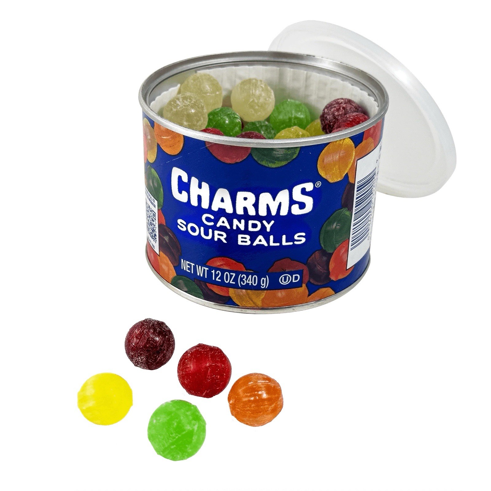 Sour Balls Hard Candy of Chewy Sour Treats Charms  Cherry Lemon Lime Raspberry