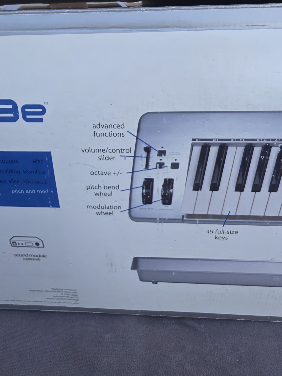 M Audio Key station 49e USB MIDI Keyboard Controller W/ Manual & Cables