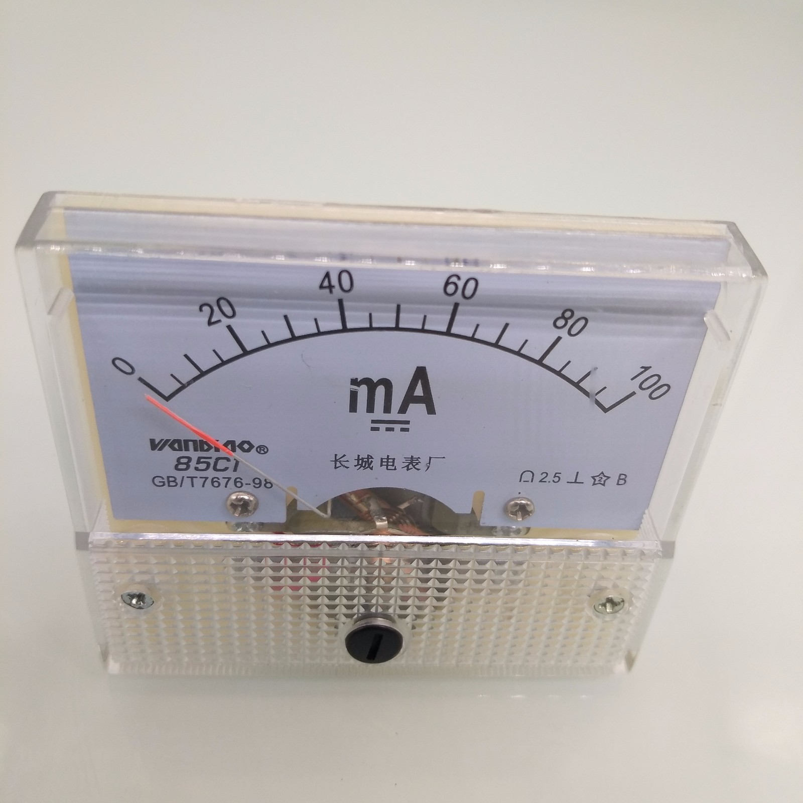 US Stock Analog Panel AMP Current Ammeter Meter Gauge 85C1 0-100mA DC