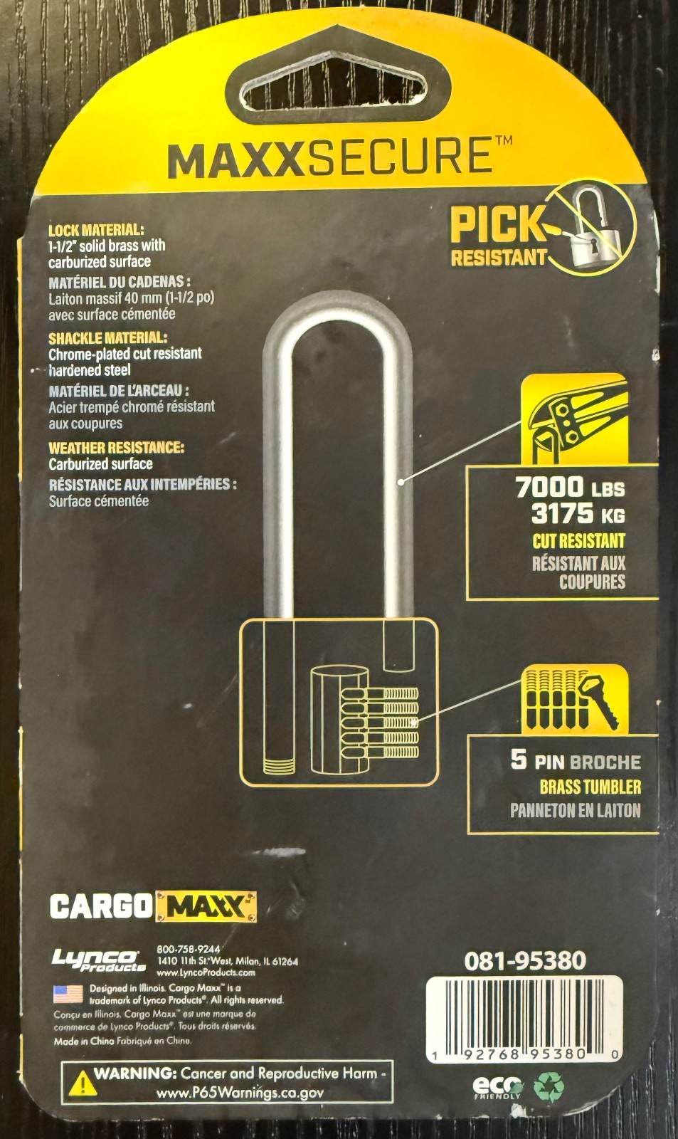 2/$19.99 Cargo Maxx Padlocks Weather Resistant/Solid Brass Padlocks