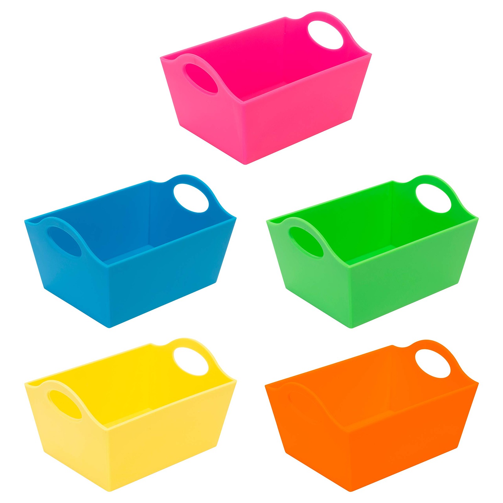 Neon, 5 Pack, Mini Storage Containers, Bins, Drawer, Office Organization, Goo...