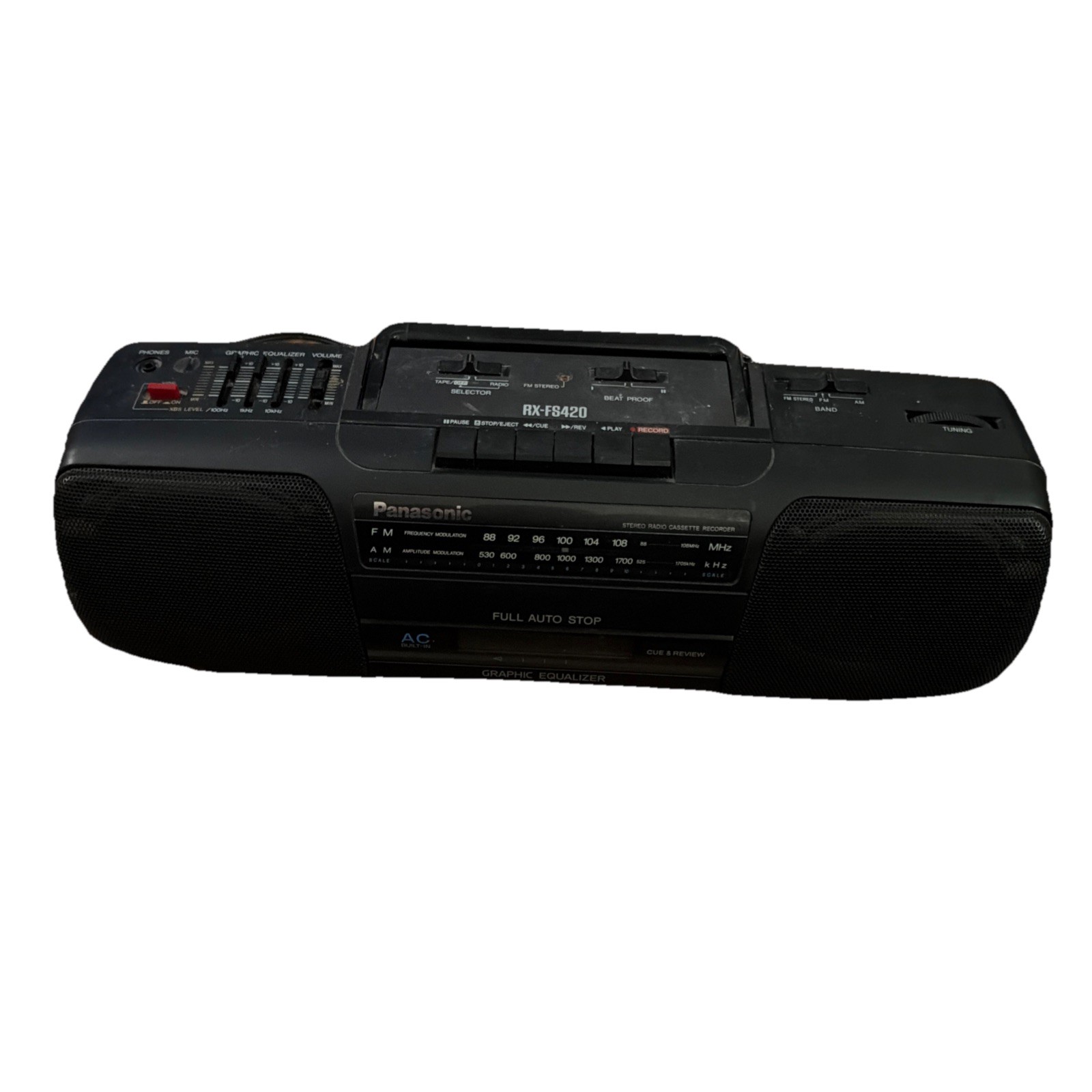 Panasonic RX-FS430 VINTAGE STEREO RADIO CASSETTE RECORDER WORKS GREAT, Read