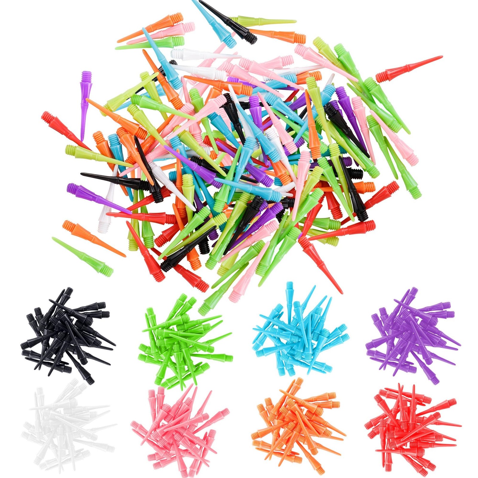 2BA Thread Soft Tip Dart Points 100/1000pcs Plastic Replacement Tips NEW