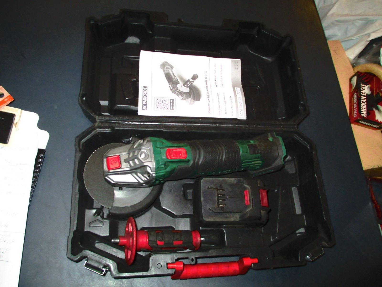 Parkside Angle Grinder Pack Used Items Mixed PWSA 20-LiC3 works