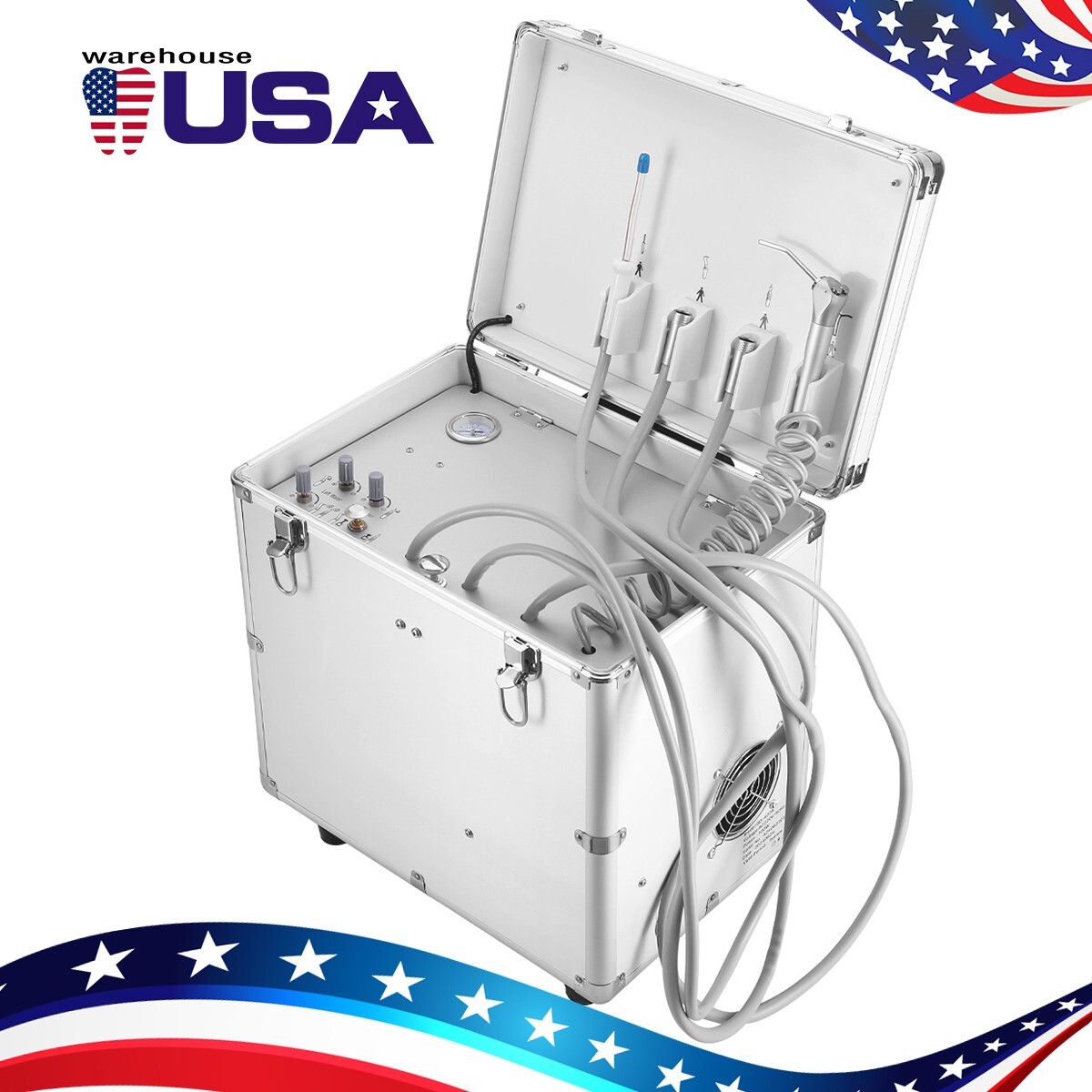 Handheld Dental Delivery Unit Enhanced Air Compressor Syringe Suction System