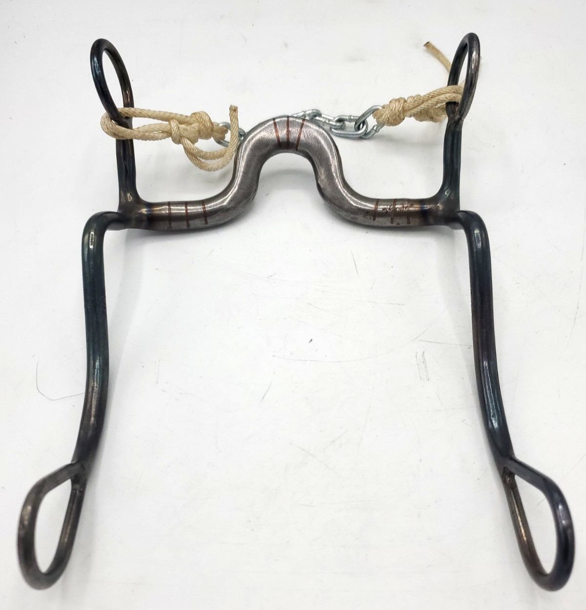 Hand-Forged Paul Lamb 102 Curb Bit, Precise Copper Inlay, Blueing, 5.5"