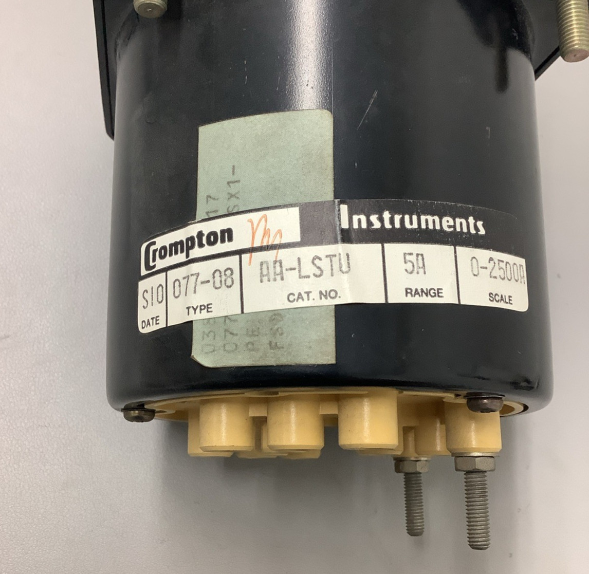 Crompton 077-08AA-LSTU AC Ammeter 0-2500A, 4-1/2" (b43)