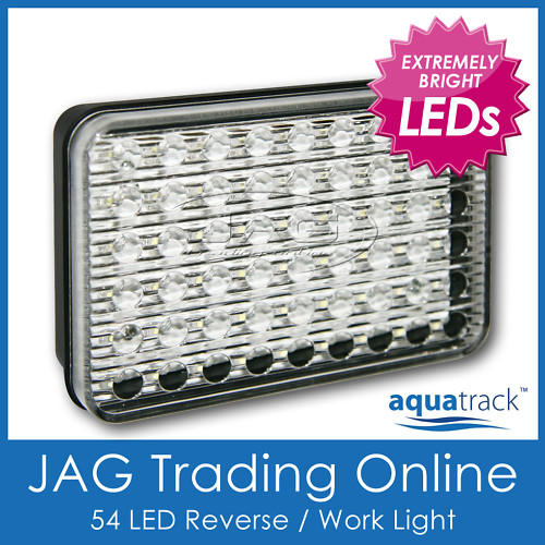 10-30V 54-LED WHITE REVERSE LIGHT - Boat/Trailer/Truck/Caravan/Ute/RV/Work Lamp