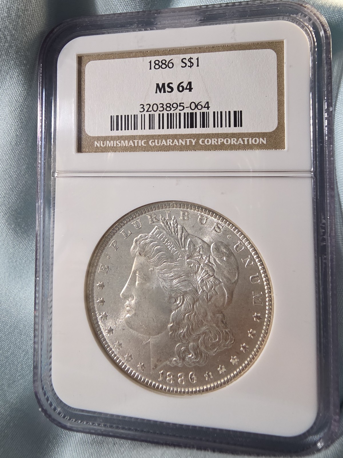 1886 Morgan Silver Dollar NGC MS-64 Brilliant Vam