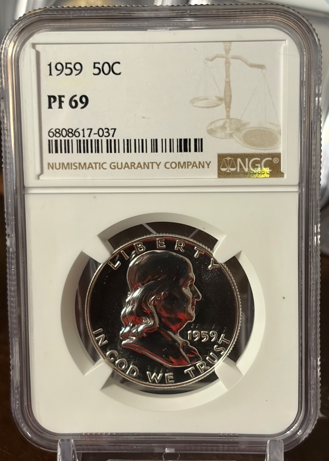 1959 Proof Franklin Half Dollar NGC PF 69