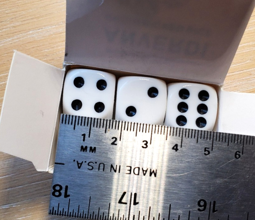 Anverdi Ungimmicked Dice, and Assorted Dice Sizes