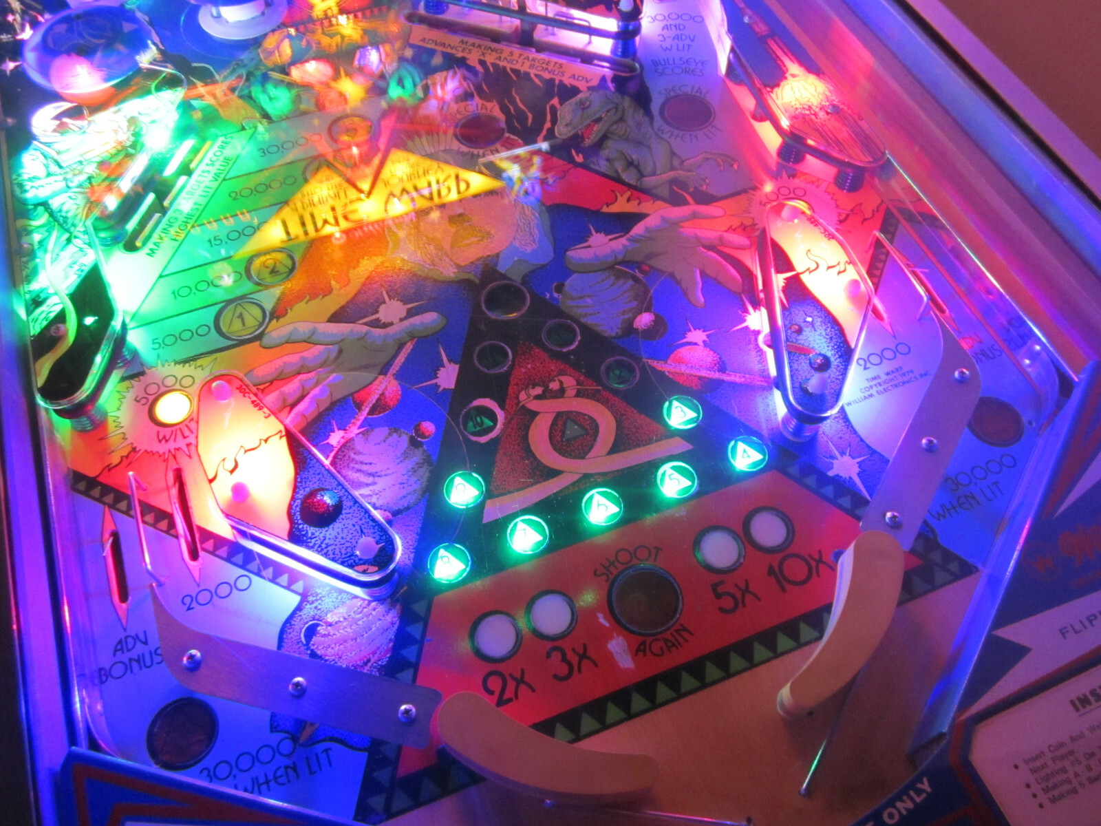 TIME WARP Pinball LED Lighting Kit custom SUPER BRIGHT KIT