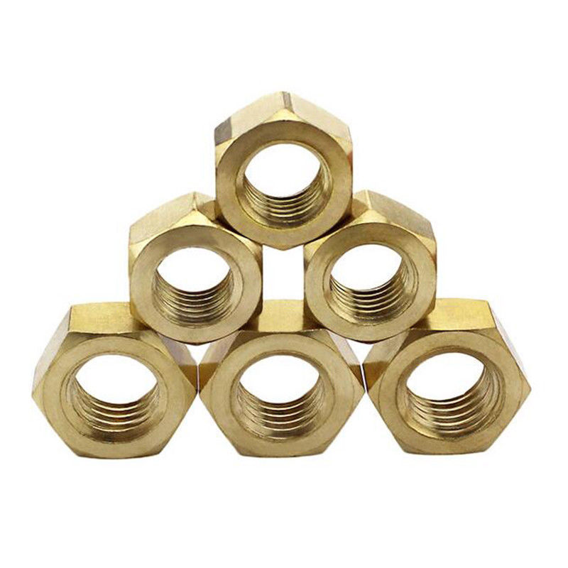 M1.4-M24 Solid Brass Full Hex Nuts For Bolts & Screws