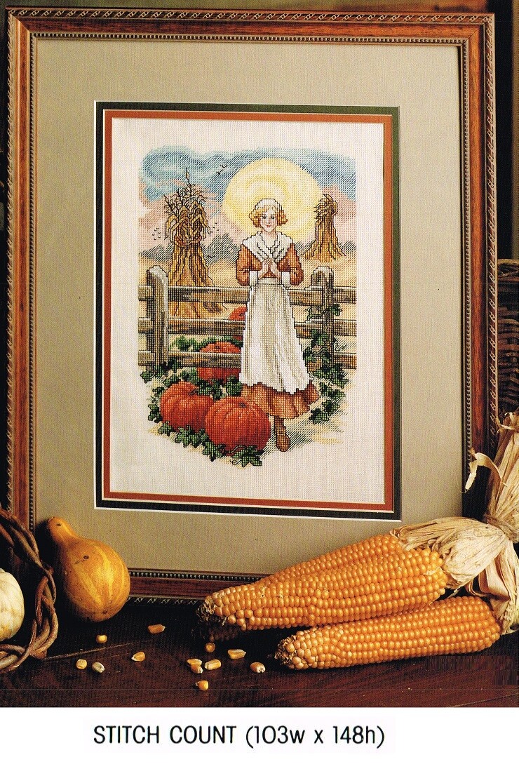 PILGRIM WOMAN   CROSS STITCH PATTERN  ONLY  -  4B8