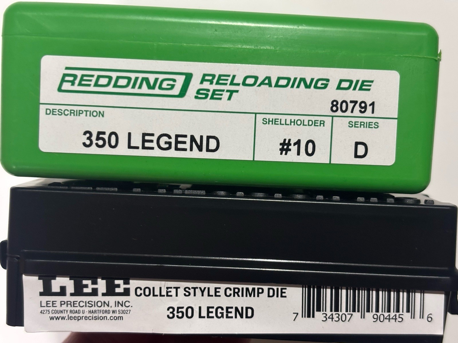 Redding 3 Die Set 350 Legend 80791 With Lee Collet Crimp Die