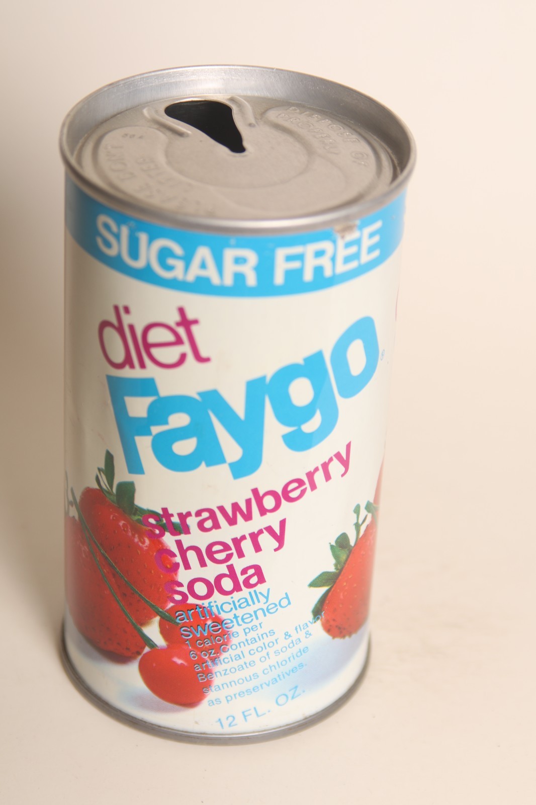Diet Faygo Strawberry Cherry soda can - 12oz