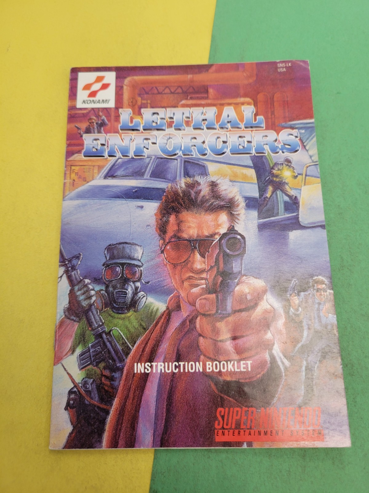 Leath Enforceres Authentic Original SNES Super Nintendo Manual Only