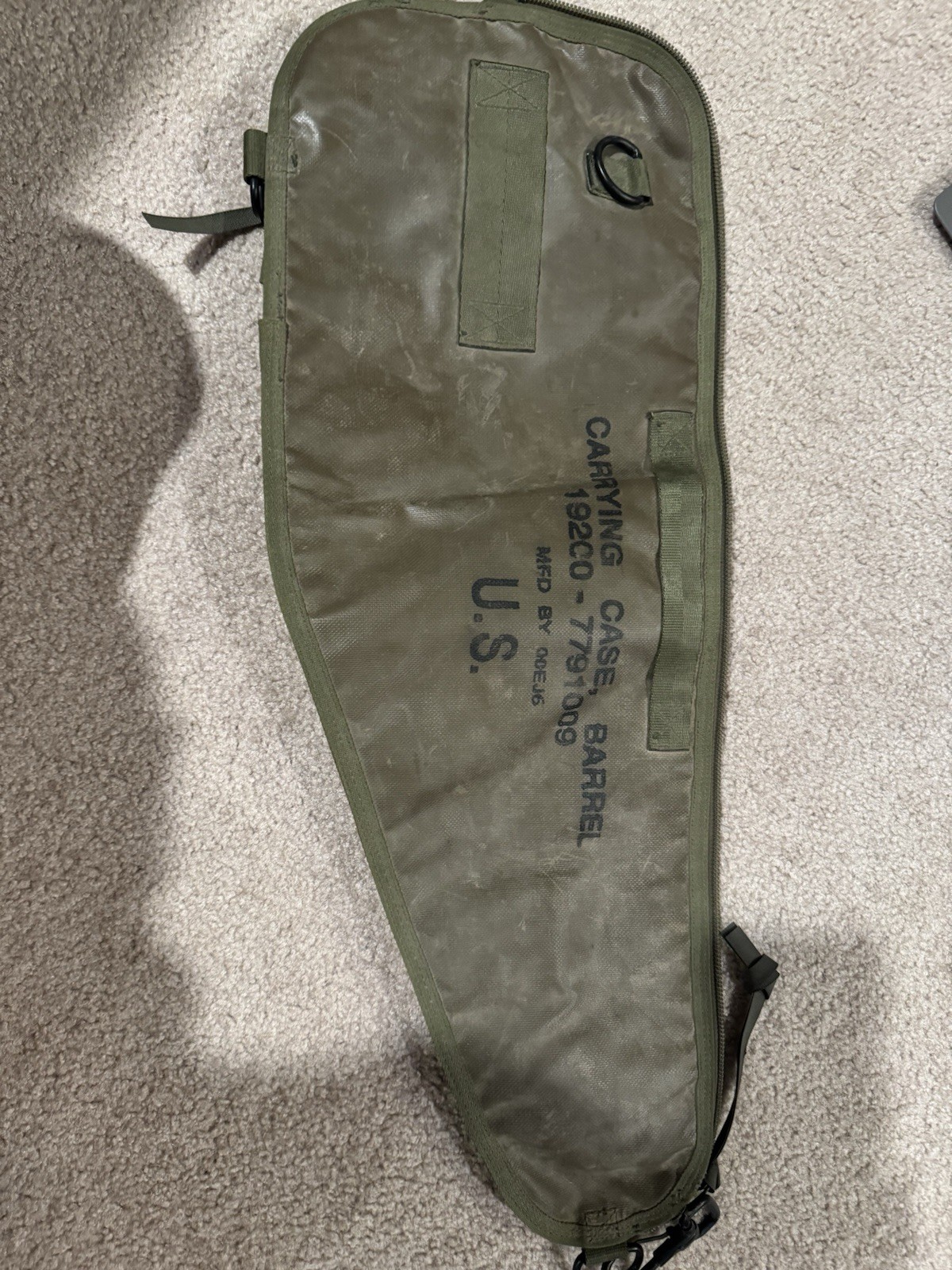 USGI M-6O Spare Barrel Carrying Bag, Olive green, GRADE A